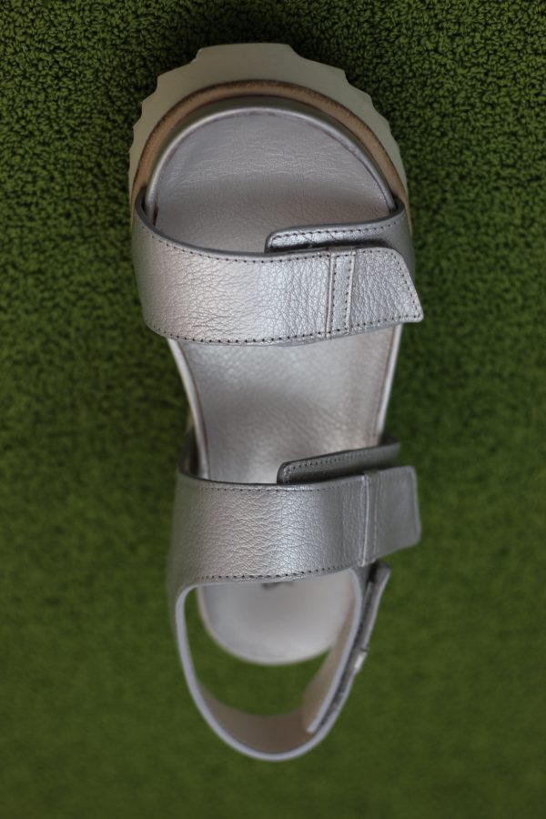 Women s Elba Velcro Sandal - Plata Metal Leather Online Hot Sale