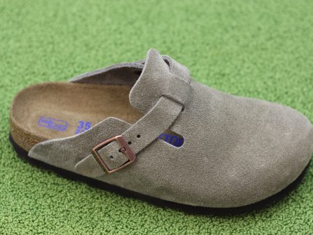 Women s Boston Clog - Taupe Suede For Sale