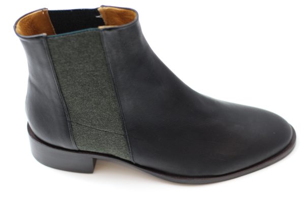 Women s Medlar Boot - Black Green Leather Felt Hot on Sale