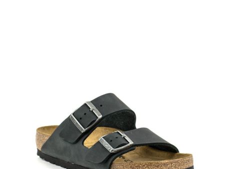 Birkenstock — Arizona Natural Leather - Black Regular Width Fashion