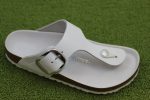 Women s Gizeh Big Buckle Sandal - White Leather Cheap