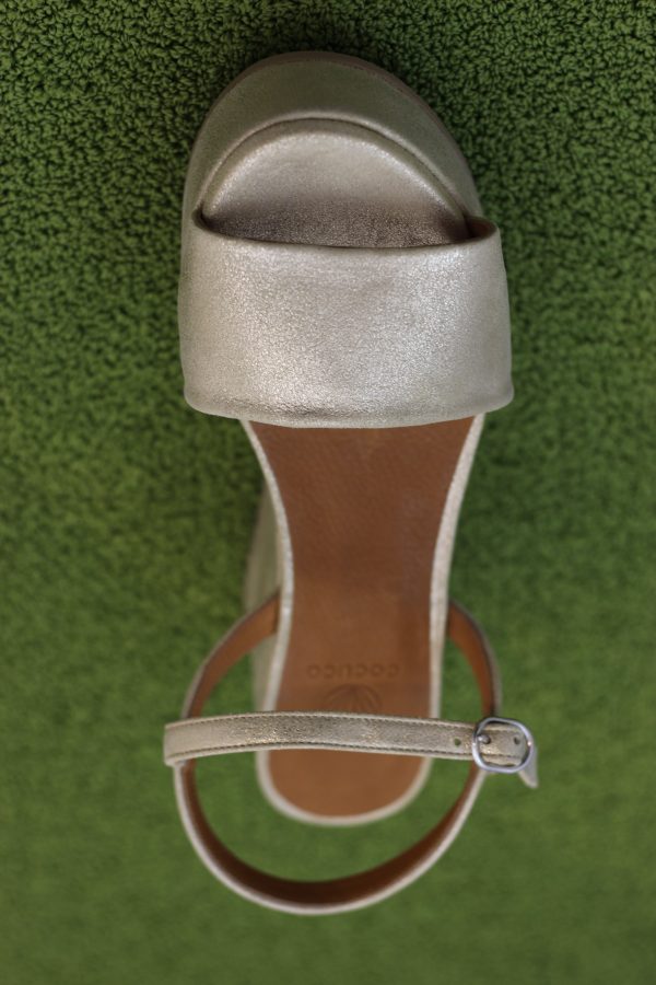 Women s Lauren Sandal - Champan Metallic Leather Sale