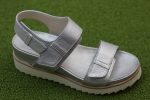 Women s Elba Velcro Sandal - Plata Metal Leather Online Hot Sale