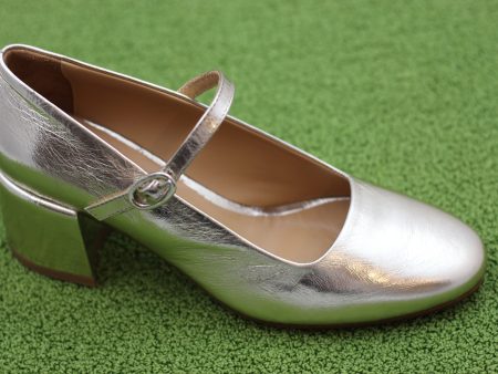 Women s Bart02 Mary Jane Pump - Platino Metallic Leather Online Sale