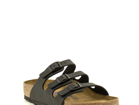 Birkenstock — Florida Birko-Flor Soft Footbed - Black Regular Width Sale