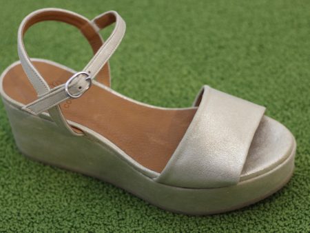 Women s Lauren Sandal - Champan Metallic Leather Sale