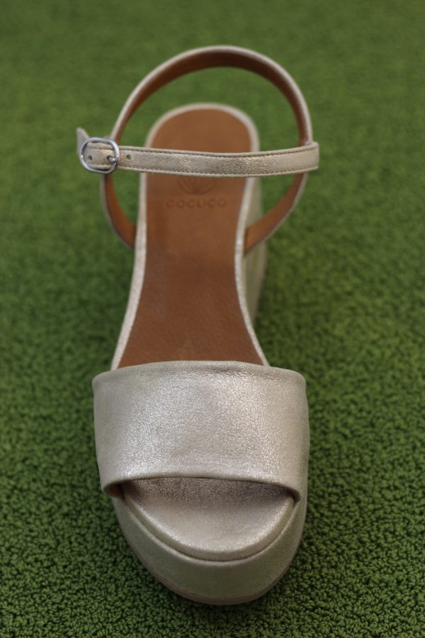 Women s Lauren Sandal - Champan Metallic Leather Sale