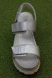 Women s Elba Velcro Sandal - Plata Metal Leather Online Hot Sale