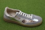 Women s 3AS420 Sneaker - Silver Metallic Leather For Cheap