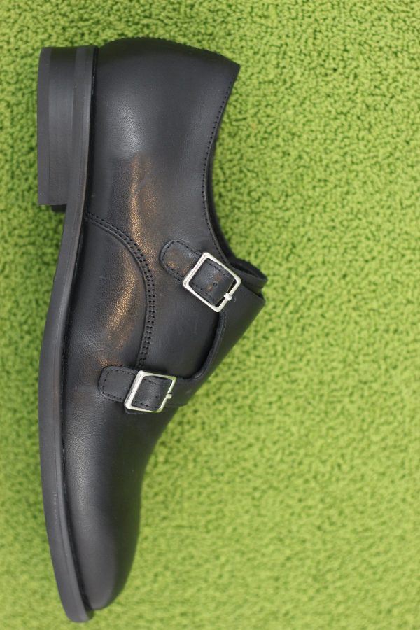 Womens Heidi Monkstrap- Black Leather Hot on Sale