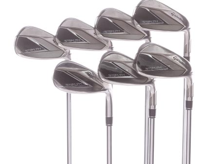 TaylorMade Stealth Steel Mens Right Hand Irons 5-SW Stiff - KBS Max 85 For Cheap