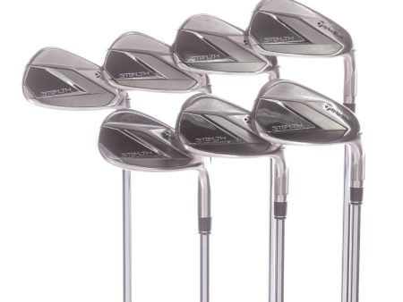 TaylorMade Stealth Steel Mens Right Hand Irons 5-SW Regular - KBS Max 85 Online Sale