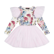 Rock Your Kid Lena L S Circus Dress - Floral (Size 2-7) on Sale