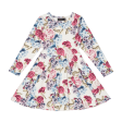 Rock Your Kid Lena Long Sleeve Waisted Dress - Floral (Size 2-12) For Cheap