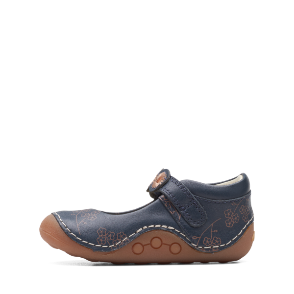 Clarks 26169213 Tiny Flora T. Navy Hot on Sale