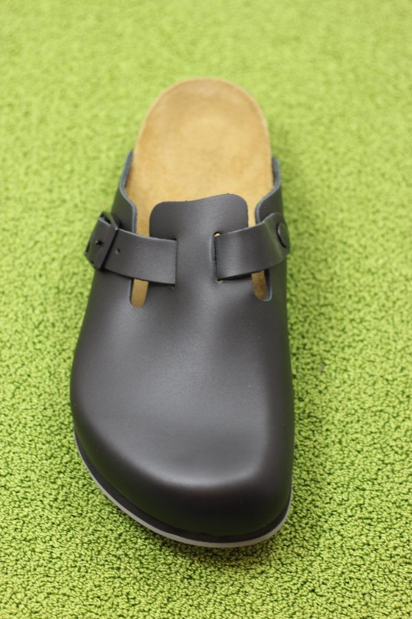 Unisex Boston Supergrip Clog - Black Leather Online Sale