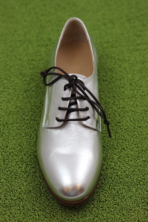 Women s GB010150 Oxford - Silver Metallic Leather Online Sale