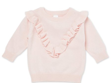 Walnut HAZEL FRILL JUMPER PALE PINK Supply