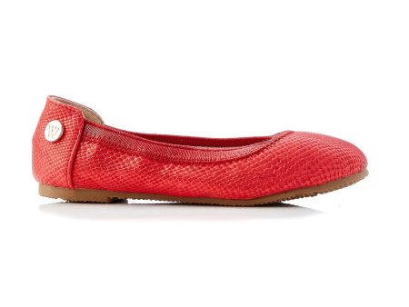 Walnut Catie Snake Ballet in Red Online Sale