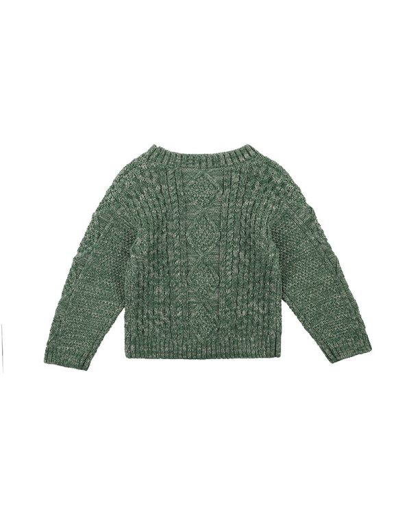 Bebe Scout Green Cable Jumper - Green Oat (Size 00-5) For Sale