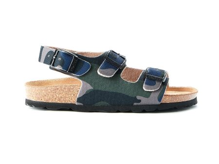 Walnut Congo Sandalia in Blue Green Camo Online Sale