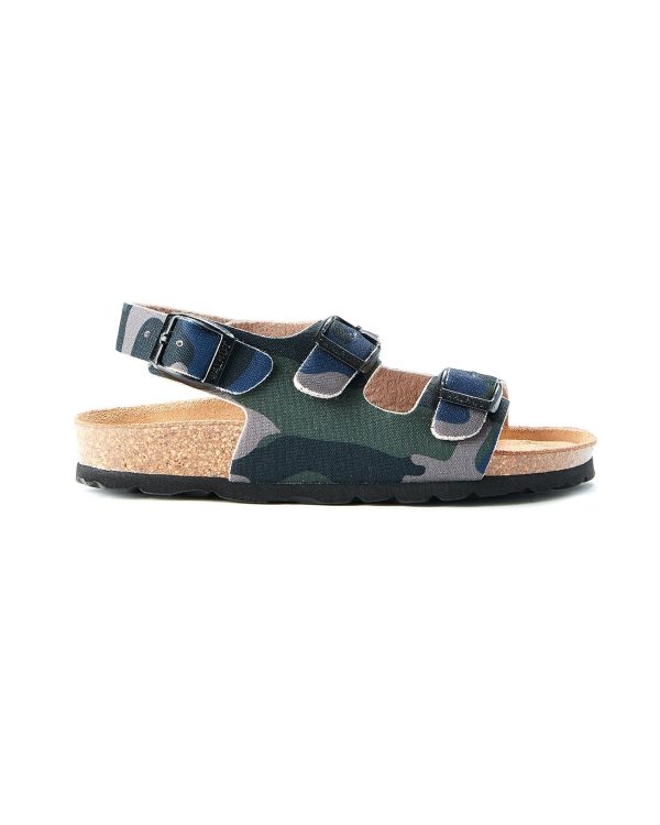 Walnut Congo Sandalia in Blue Green Camo Online Sale