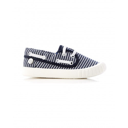 Walnut Classic Boatie Stripe Navy  White Hot on Sale