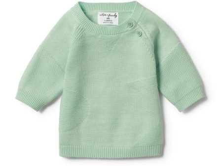 Wilson & Frenchy Moss Green Jacquard Knitted Jumper For Cheap