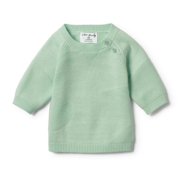 Wilson & Frenchy Moss Green Jacquard Knitted Jumper For Cheap