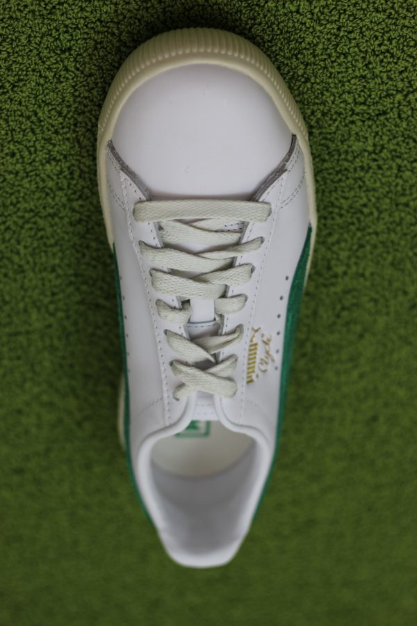 Unisex Clyde Base Sneaker - White Green Leather Suede Sale