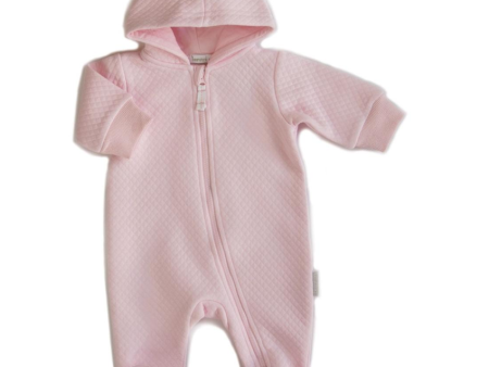 Beanstork Pink Quilted Bell Romper (Size NB-9M) Cheap