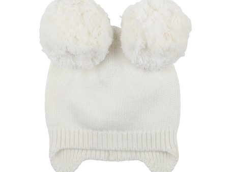 Bebe Pom Pom Beanie - Cream (NB-4Y) Sale