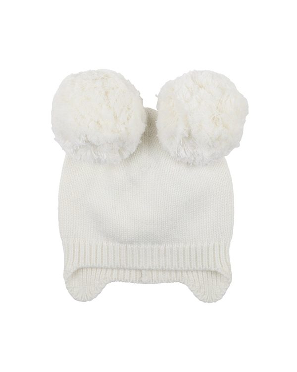 Bebe Pom Pom Beanie - Cream (NB-4Y) Sale