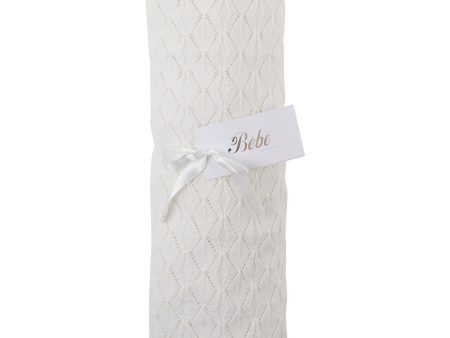 Bebe Knited Pointelle Blanket in Ivory Fashion