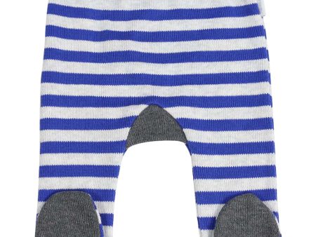 Korango Little Tiger Stripe Knit Legging - Blue Grey Marle on Sale