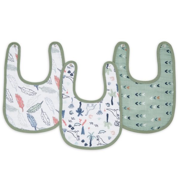 Aden + Anais Essentials 3 Packs Classic Snap Bibs - Dinotime Sale