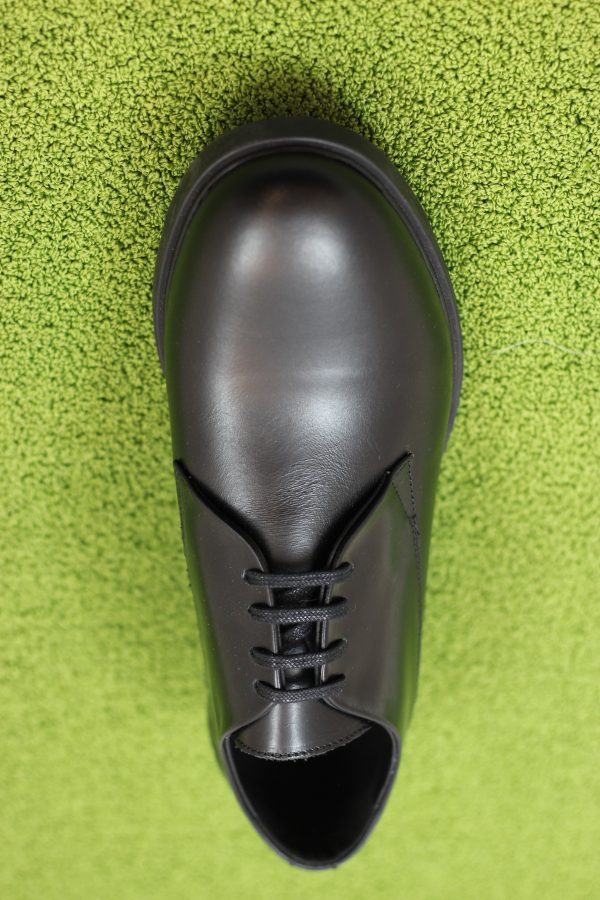 Mens Linea Derby Oxford - Black Leather Online now