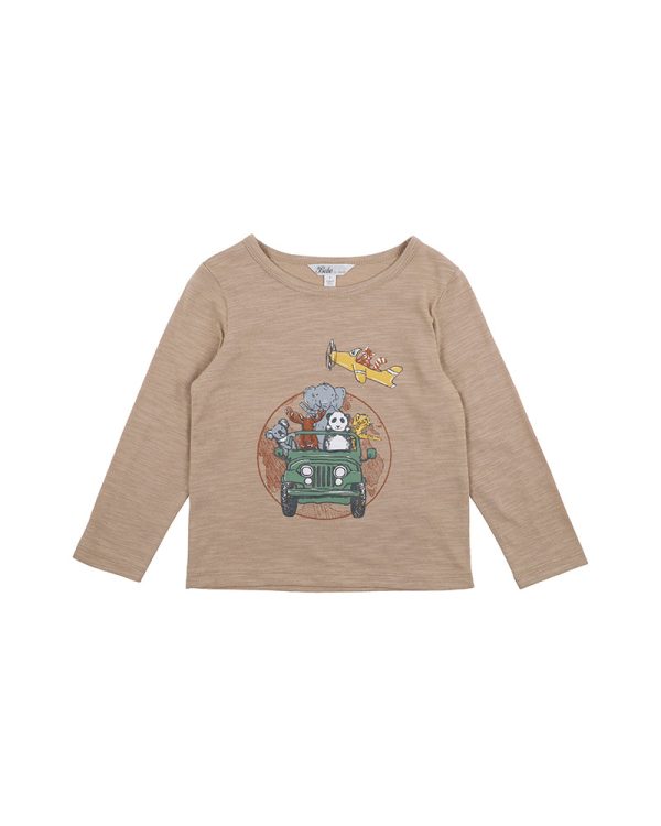 Bebe Scout Adventure L S Tee - Latte (Size 000-5) Cheap