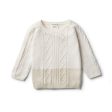 Wilson & Frenchy Ecru Dipped Cable Knit Jumper Online Sale