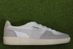 Unisex Palermo Sneaker - White Grey Leather Suede Fashion