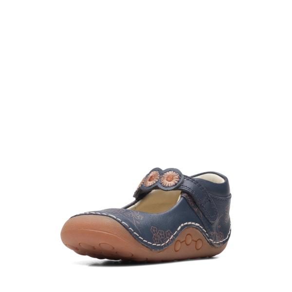 Clarks 26169213 Tiny Flora T. Navy Hot on Sale