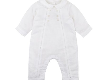 Bebe Albert Dressy Romper - Ivory (Size NB-1) Online