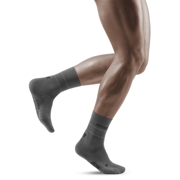 Reflective Mid Cut Compression Socks, Men Sale