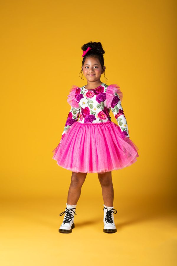 Rock Your Kid Luna L S Circus Dress - Floral (Size 2-7) Online now