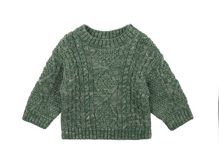 Bebe Scout Green Cable Jumper - Green Oat (Size 00-5) For Sale