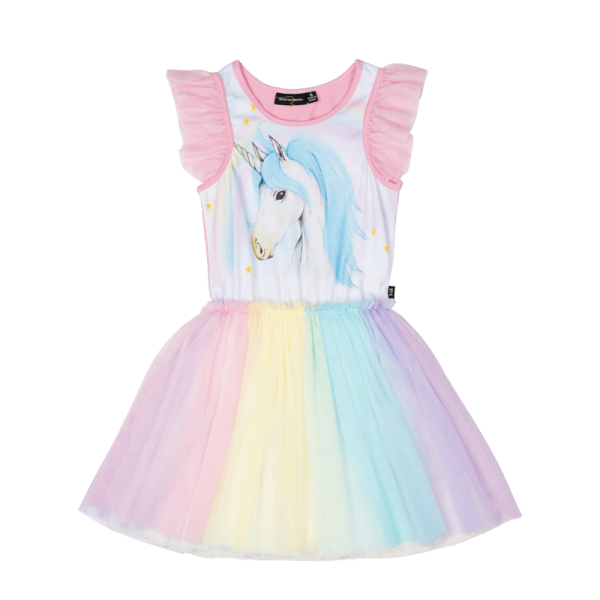 Rock Your Kid Blue Unicorn Singlet Circus Dress - Pink (Size 2-7) Sale