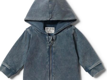 Wilson & Frenchy Hooded Jacket- Steel Blue Sale