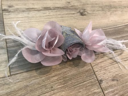 BEGGI Pink Floral Mesh Headband Supply