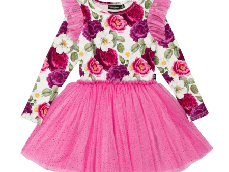 Rock Your Kid Luna L S Circus Dress - Floral (Size 2-7) Online now