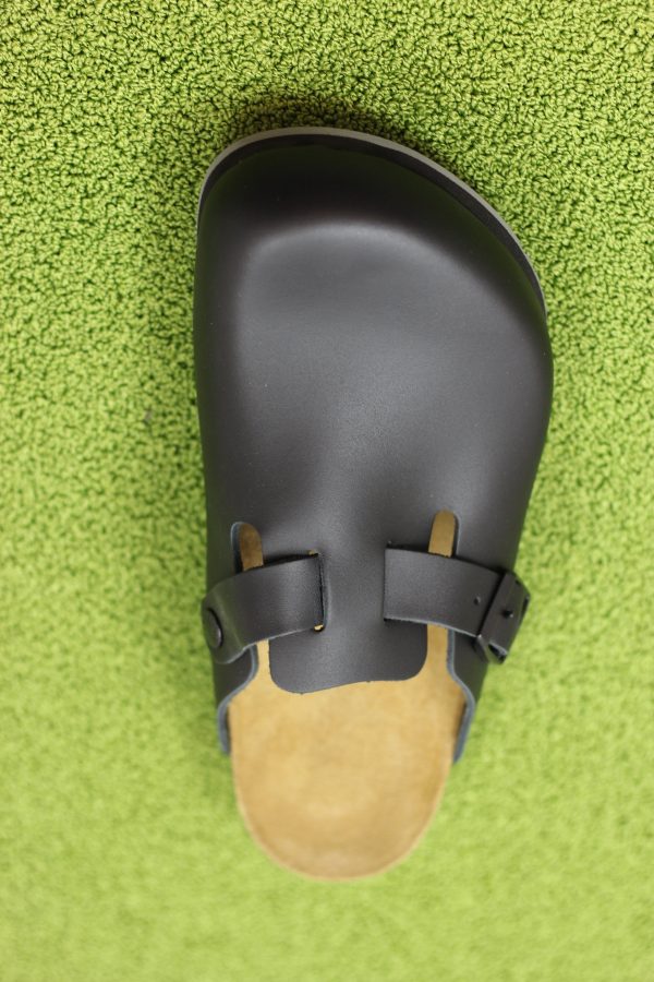 Unisex Boston Supergrip Clog - Black Leather Online Sale